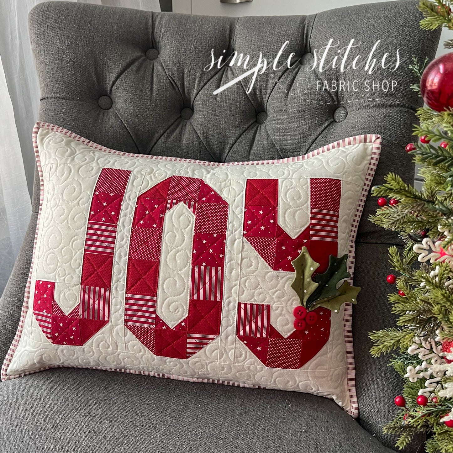 Joyful Pillow Kit - Flowers Backing
