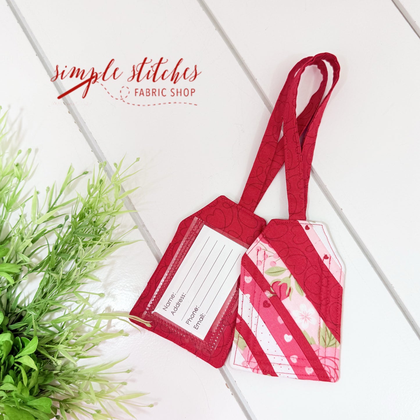 Sew in Love Luggage Tag - made by Janette