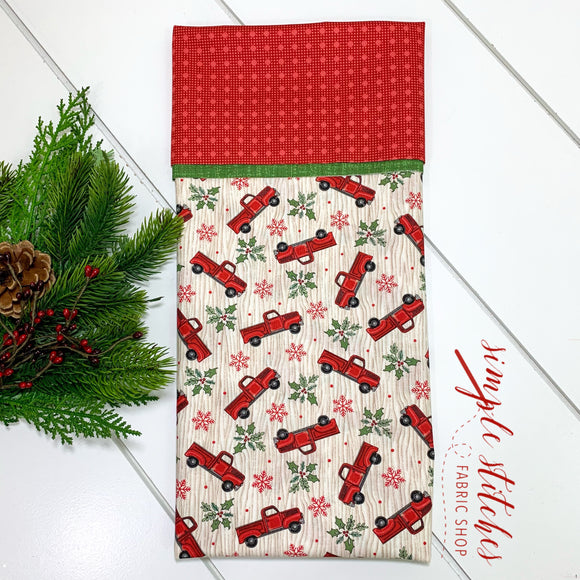 Christmas Trucks Pillowcase Kit with Free Pattern