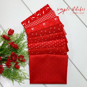 Red Simple Bundle (8) Fat Quarter Bundle