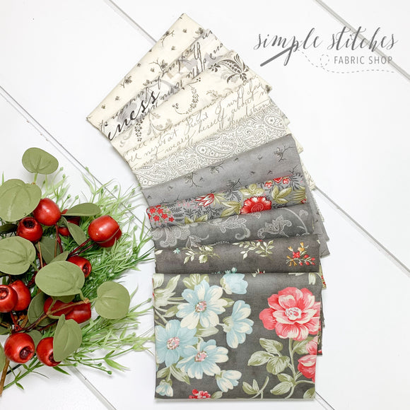 Collections for a Cause Etchings Slate Simple Bundle (10) Fat Quarters
