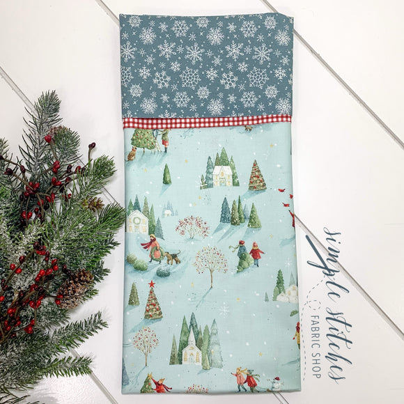 Magical Winterland Blue Pillowcase Kit with Free Pattern