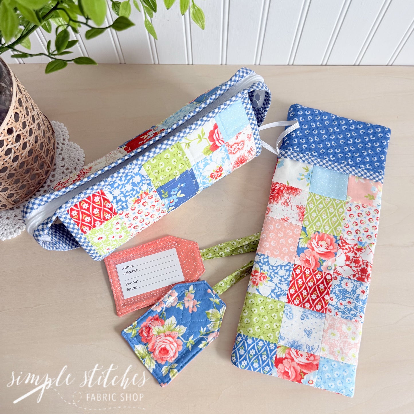Rosie Patchwork Travel Curler Cover