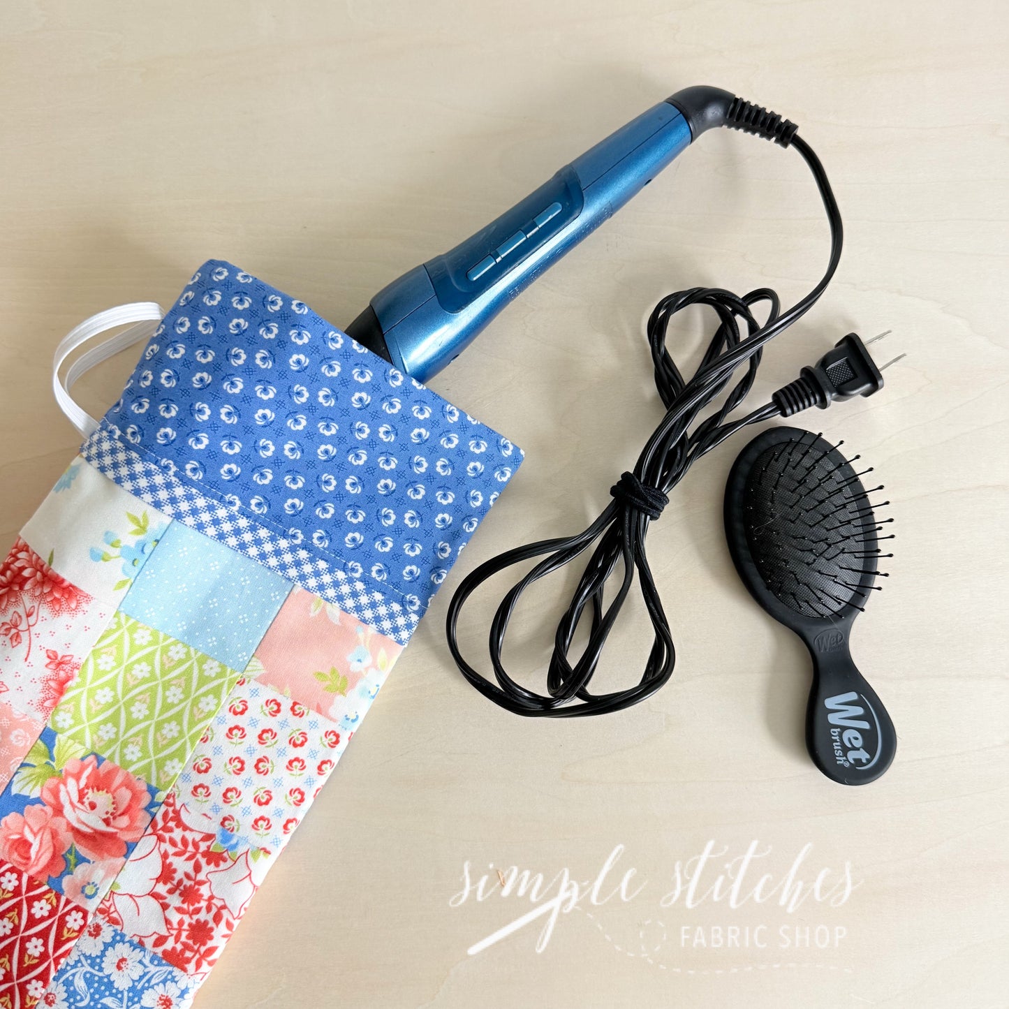 Rosie Patchwork Travel Curler Cover
