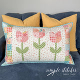 Patchwork Tulip Pillow Kit -Small Floral Backing