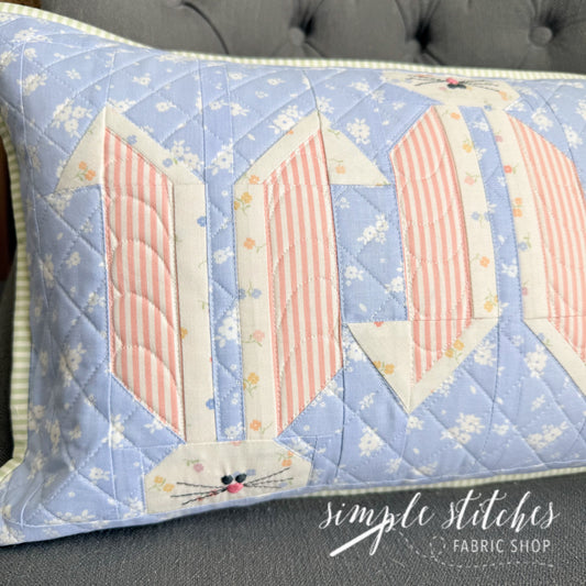 Garden Patch Bunny Pillow - Made by Myra