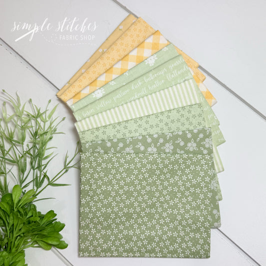 Pastel Prairie Grass Simple Bundle (9) Fat Quarters