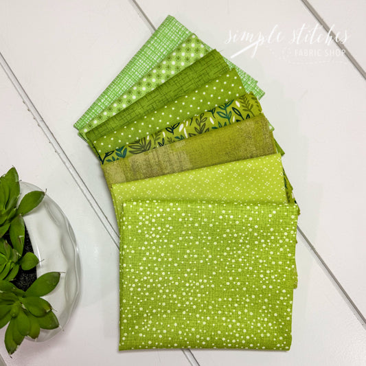 Spring Green Simple Bundle (8) Fat Quarter Bundle
