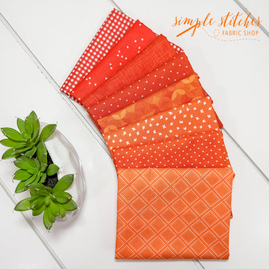 Orange Simple Bundle (8) Fat Quarter Bundle