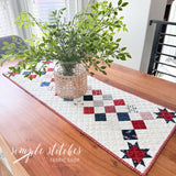 Checkers and Stars Runner Kit - Red Backing