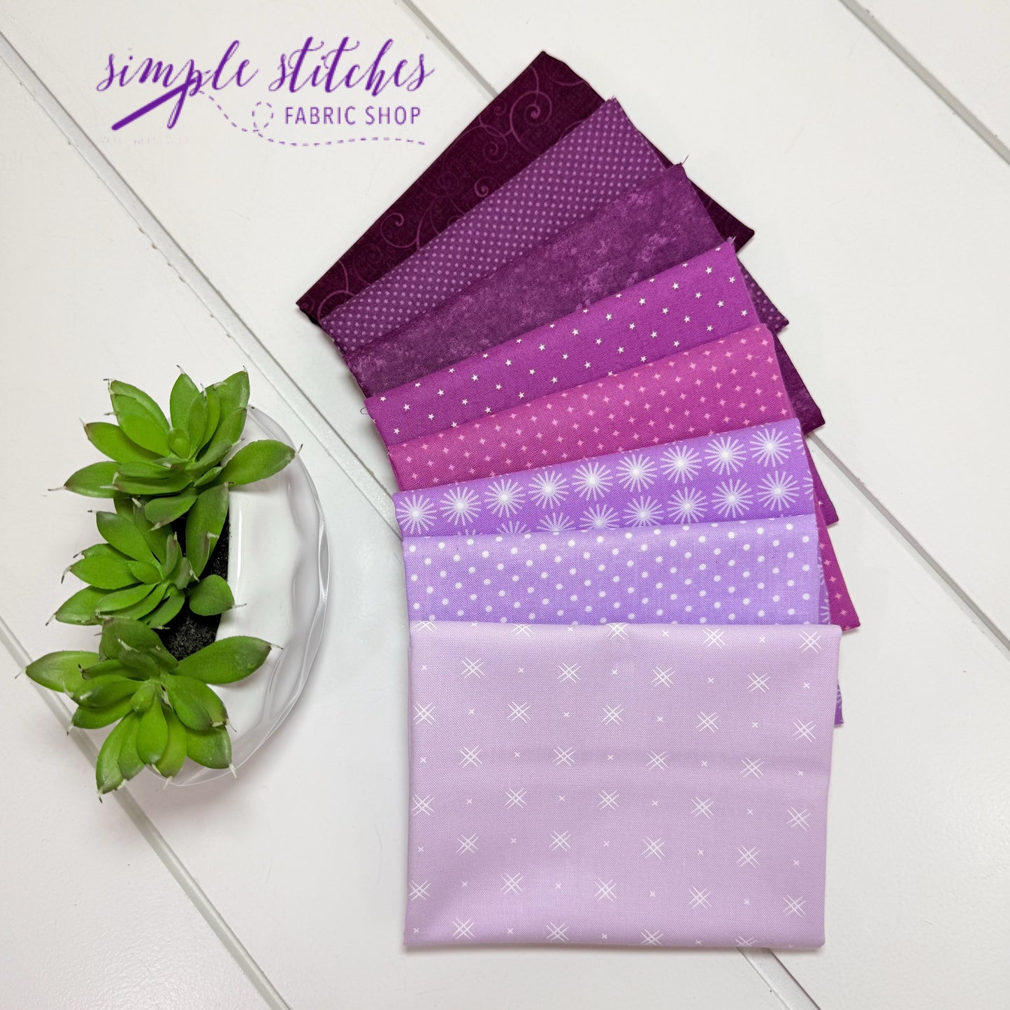 Purple Variety Simple Bundle (8) Fat Quarter Bundle