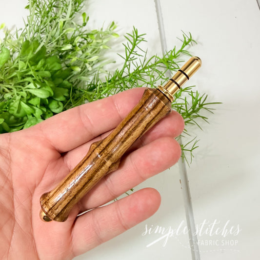 Hand-turned Zebra Wood Seam Ripper-Made by Gus