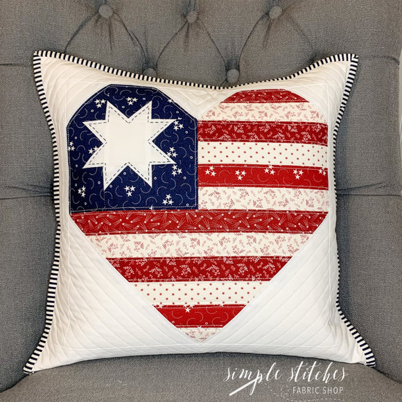 I ♥️ America Pillow Kit - Red Backing