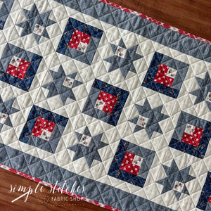 Starry Way Runner - Navy Swirl Backing