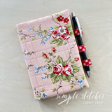 Pink Floral Make Note Notebook - made by Myra