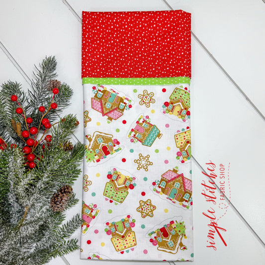 Gingerbread Houses Pillowcase Kit with Free Pattern
