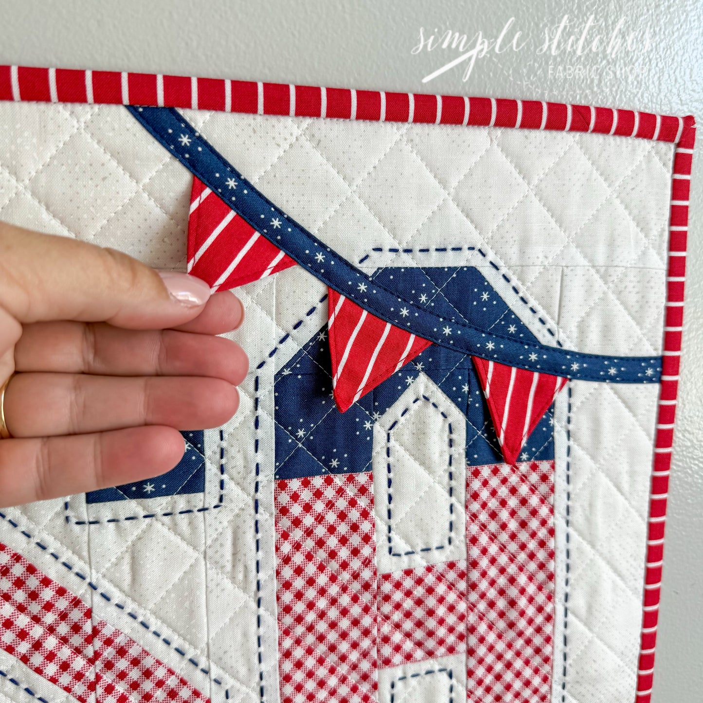 Vintage USA Pillow Kit - Stars Backing