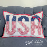 Vintage USA Pillow Kit - Stars Backing