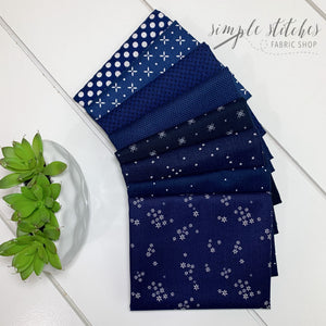 Navy Simple Bundle (8) Fat Quarter Bundle