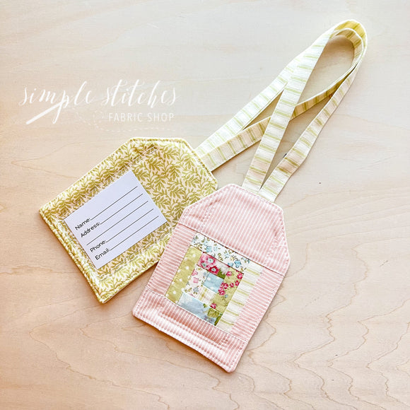 Vintage Log Cabin Luggage Tag - made by Myra