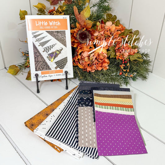 Little Witch Table Runner Kit - Webs Backing