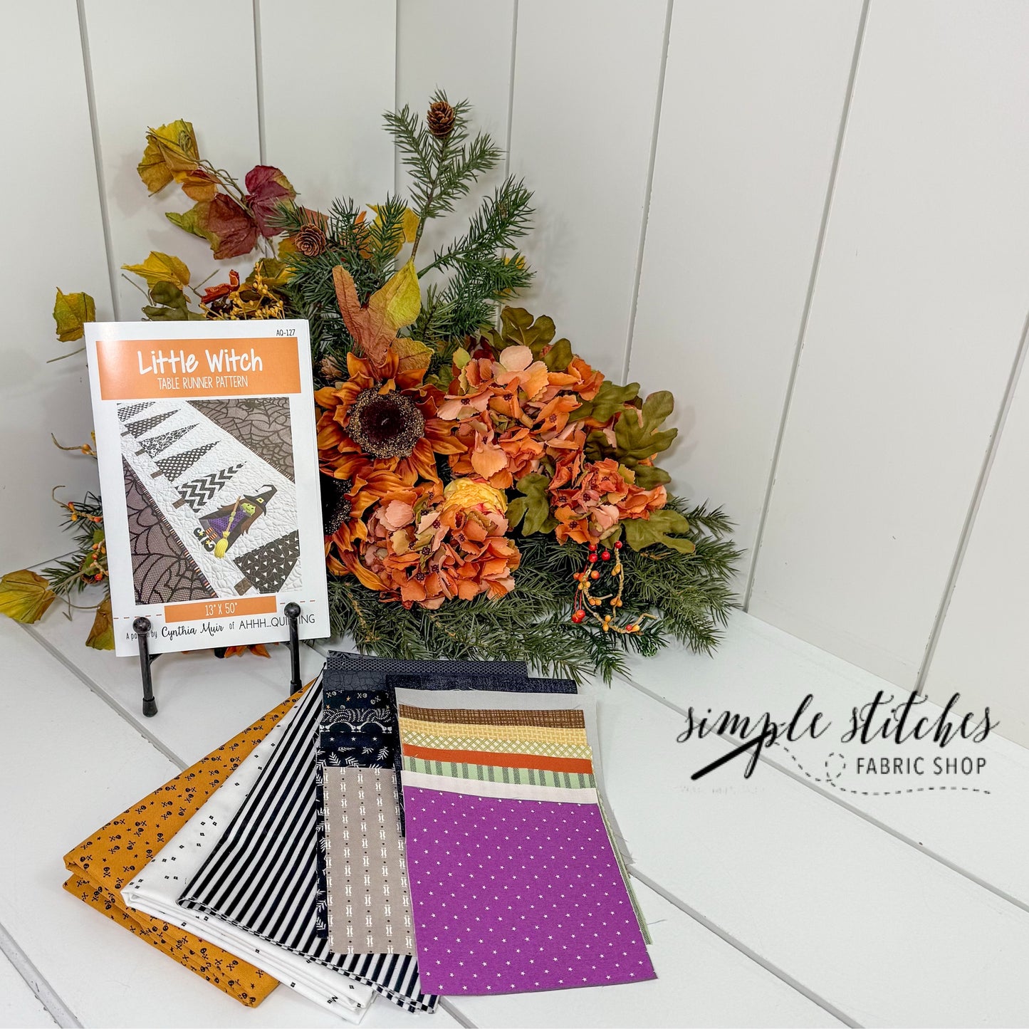 Little Witch Table Runner Kit - Skulls Backing