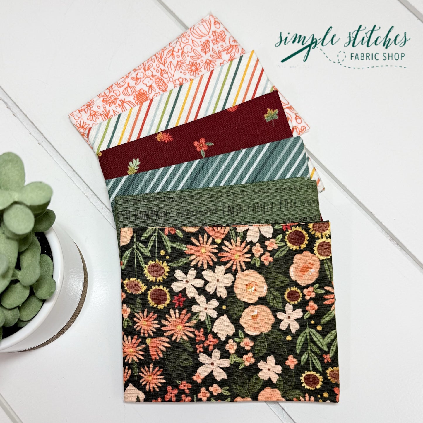 Happy Fall Days Simple Bundle (6) Fat Quarter Bundle