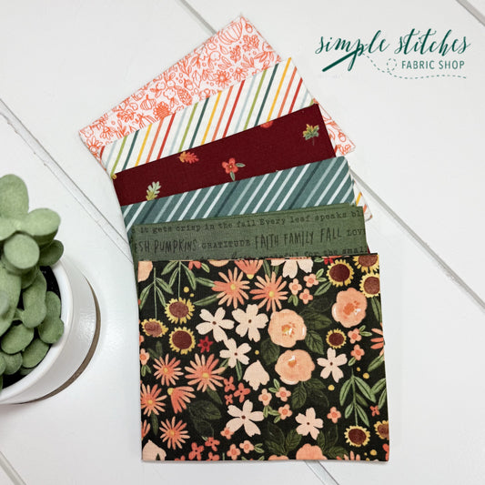 Happy Fall Days Simple Bundle (6) Fat Quarter Bundle