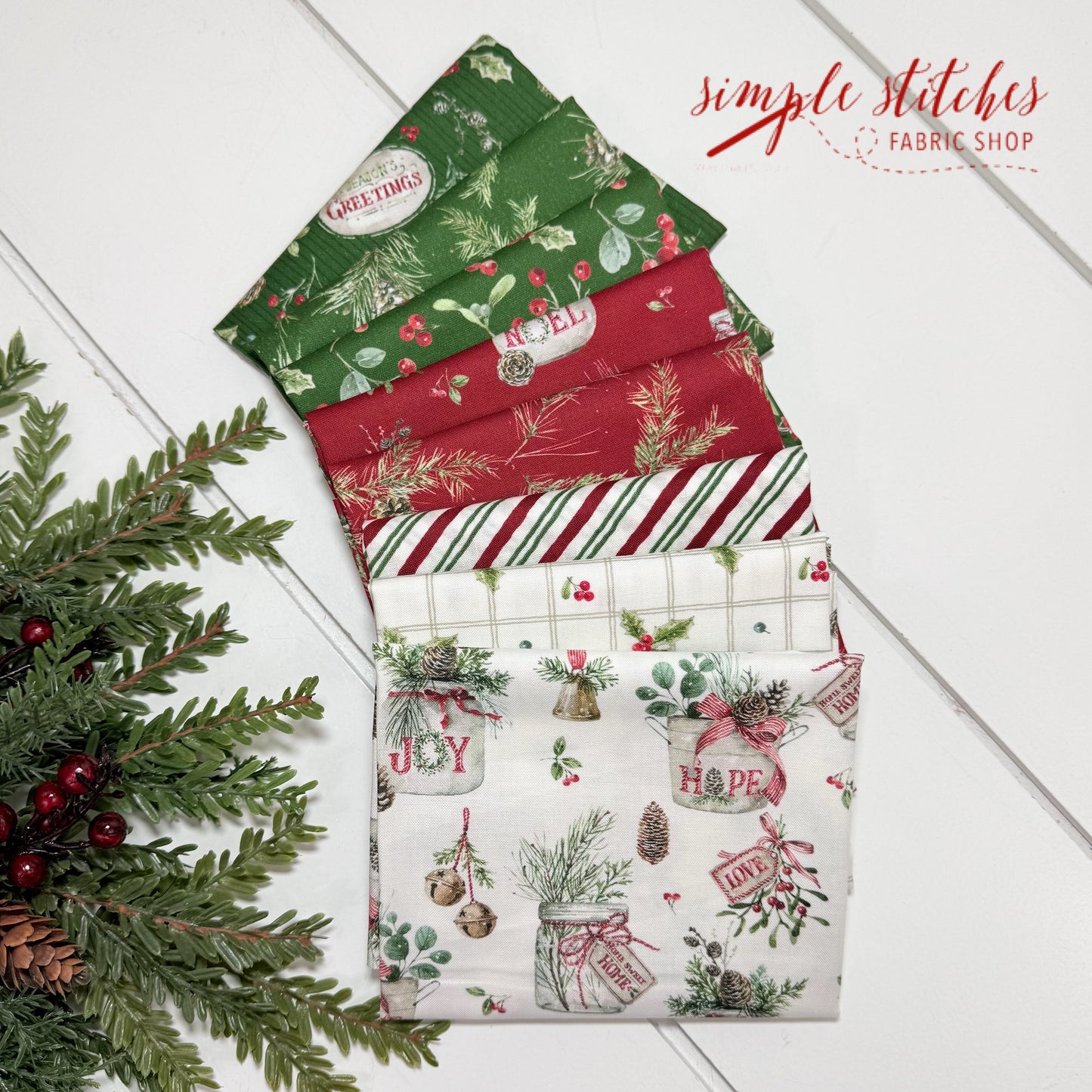 Holiday Spirit Simple Bundle (8) Fat Quarter Bundle