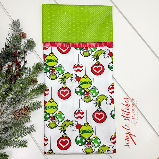 Grinch Ornaments Pillowcase Kit with Free Pattern