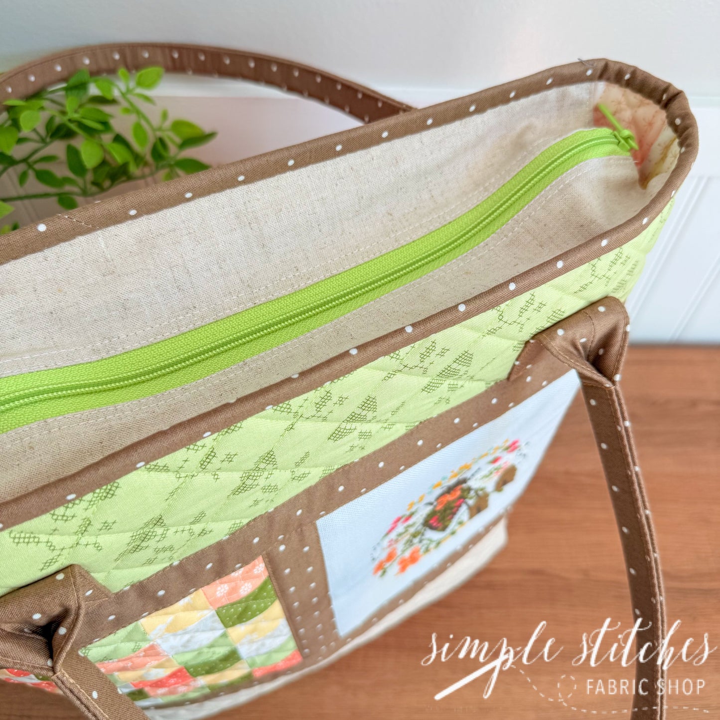 Botanical Bee Stitch & Stow Bag - made by Myra