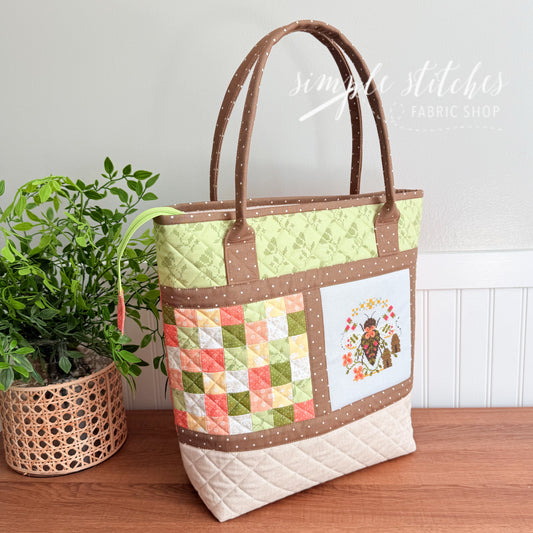 Botanical Bee Stitch & Stow Bag - made by Myra