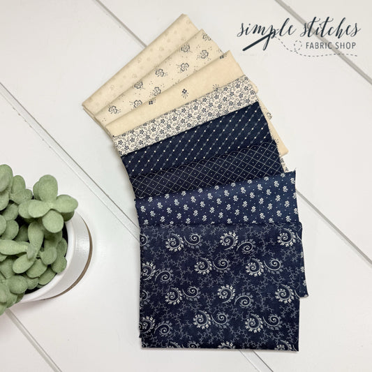 Bluebirds Nest Simple Bundle (8) Fat Quarter Bundle