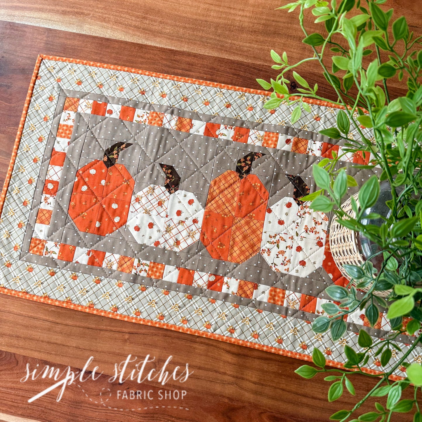 Bountiful Pumpkins In A Row Runner- Made by Sienna