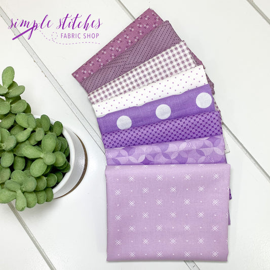 Lavender Simple Bundle (8) Fat Quarter Bundle