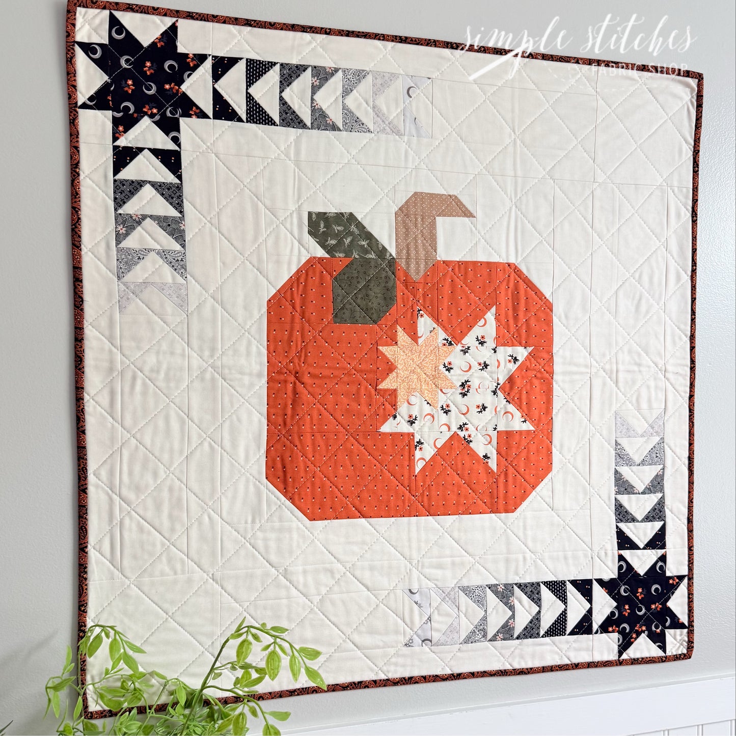 Pumpkin Fade Away Mini Quilt - Made by Sienna