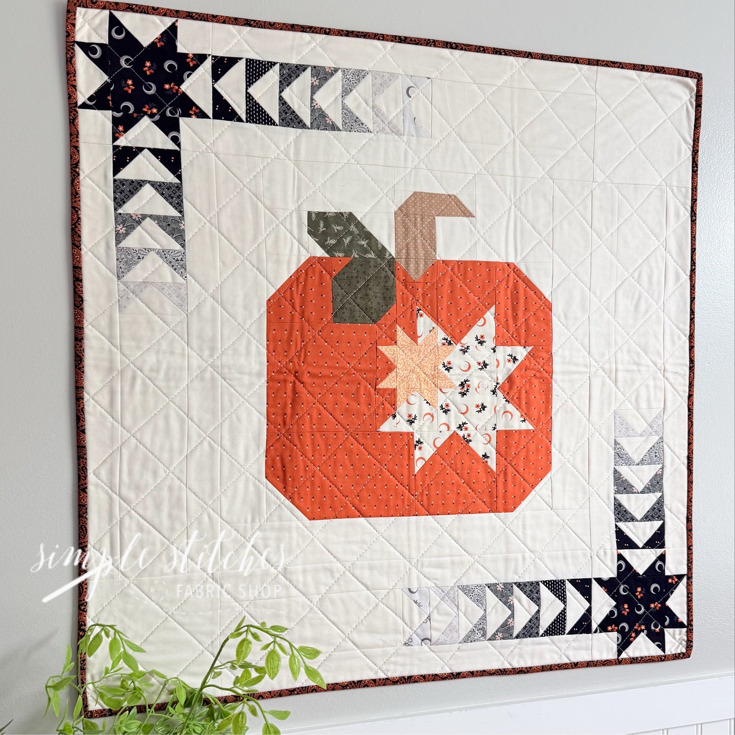 Pumpkin Fade Away Mini Quilt - Made by Sienna