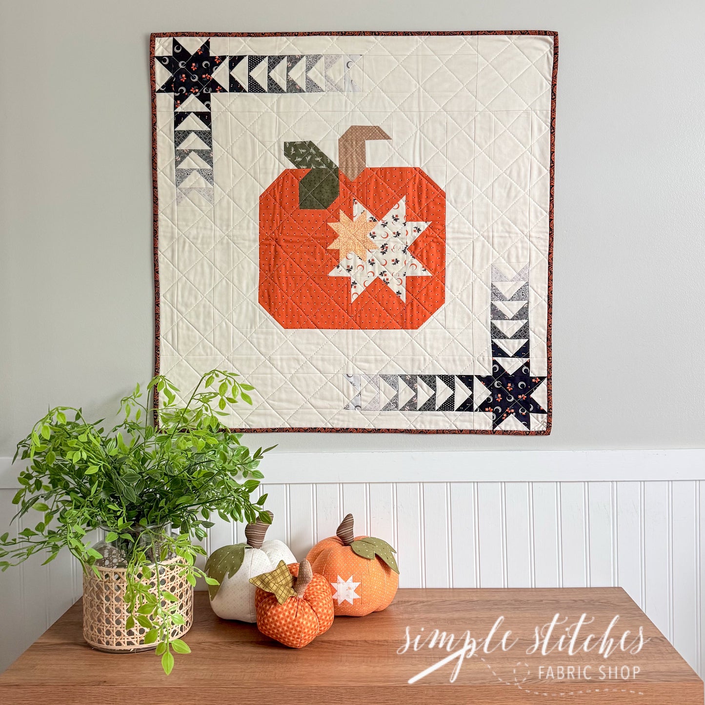 Pumpkin Fade Away Mini Quilt - Made by Sienna