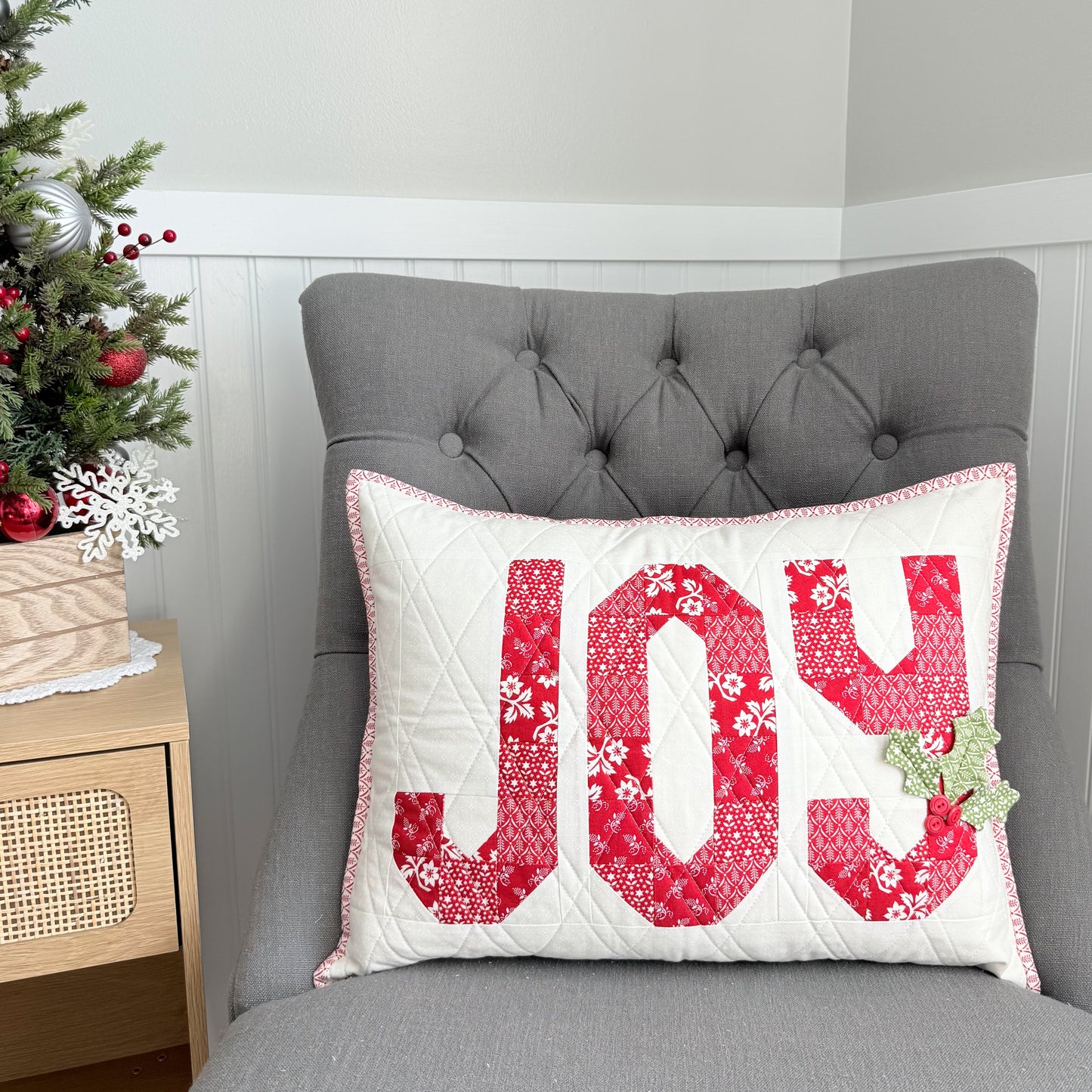 Joyful Pillow Kit - Flowers Backing