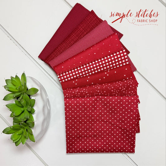 Country Red Simple Bundle (8) Fat Quarter Bundle