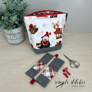 Winter Gnome Project Bag Set - Made by Myra