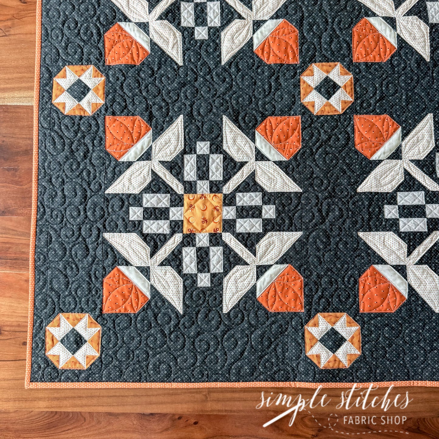 Pecan Blossoms Midnight Quilt - Made by Meg