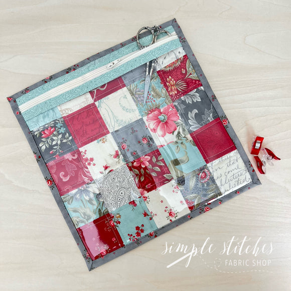 Etchings Patchwork Clear Vinyl Bag  - made by Myra