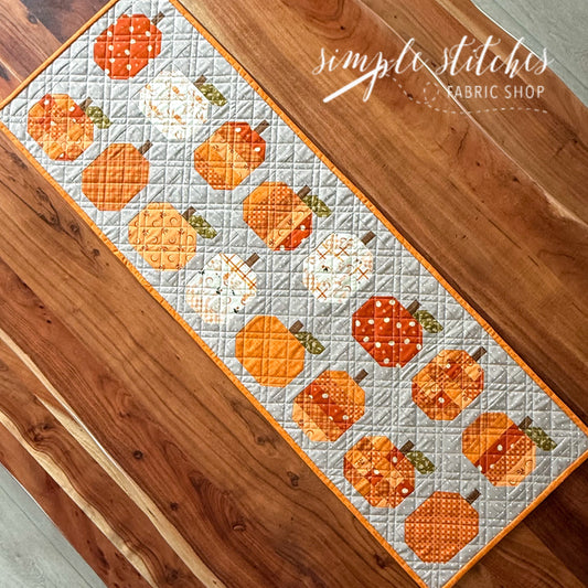 Pumpkins MINI Runner Kit - Plaid Backing