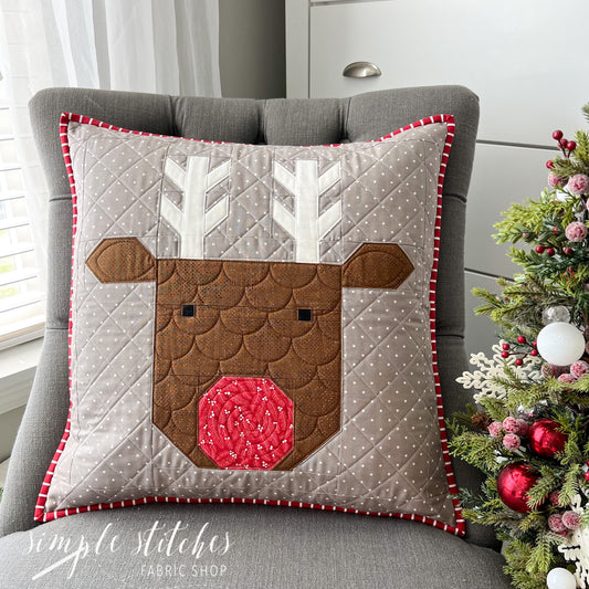 Reindeer Xing Pillow Kit - Stripe Binding