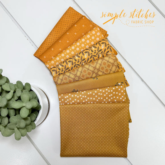 Mustard Simple Bundle (8) Fat Quarter Bundle