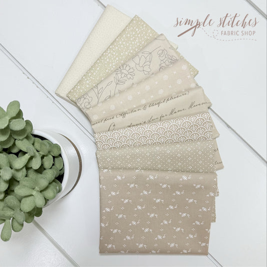 Taupe Simple Bundle (8) Fat Quarter Bundle
