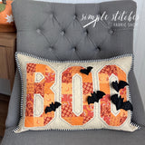 Bats & Boo Pillow Kit - Floral Backing