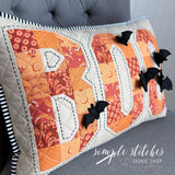 Bats & Boo Pillow Kit - Floral Backing