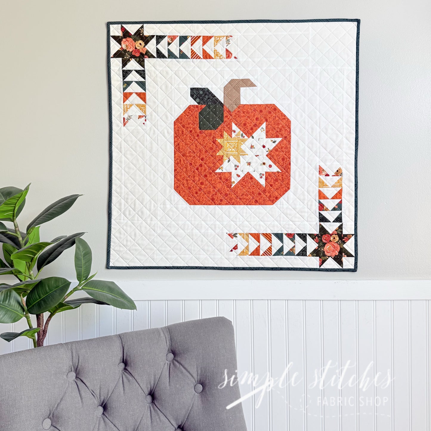 Pumpkin Fade Away Mini Quilt PDF Pattern